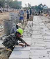 北海银滩四号路整治改造提升工程奏响建设“进行曲”