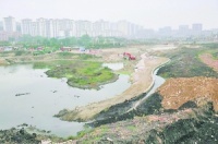 花溪湖城市综合体项目 进行湖体开挖预计上半年实现湖体注水