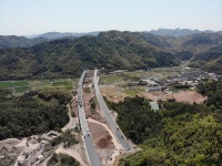 航拍杭绍台高速建设工地:好天气 施工忙