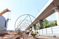 芙蓉南路快改涉铁段首桩开钻