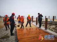 滨海路慢行系统改造加班加点拼赶进度 确保5月20日竣工