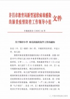 许昌市关于做好小学、幼儿园返校复学工作的通知!