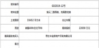 枣庄高新区GX2019-12号地块以22030万元成交