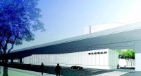 镇远桥遗址馆轮廓初现 上方是高架桥下方是地铁车站