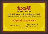 亿达中国荣获中国房地产上市公司综合实力100强