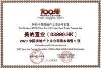 美的置业荣列2020中国房地产上市公司综合实力26名