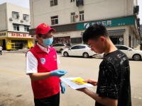奓山还建房项目党支部开展防疫知识宣传活动