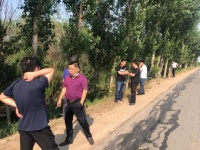 沧河路改线有序进行中 多部门实力踏勘 机械已顺利进场施工