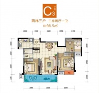 [圣桦D6区]阔景三房 每个空间都是理想中的家