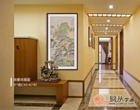 家里的走廊怎么装饰？精品山水画渲染艺术氛围