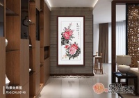 一进门处挂幅吉祥书画艺术品,养眼又有品