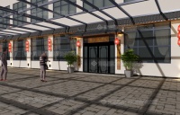 青岛软件园祥口福酒店餐厅中式风格实景
