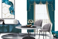布之美蓝色系窗帘产品人气居高不下,演绎完美居家格调