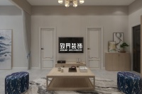 【致界装饰】东都幸福里40㎡新中式风格装修设计效果图