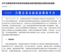 葛洲坝合肥“地王”项目违规销售遭重处