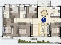 170平米方方正正的大户型，开间和进深比例合理，实用优雅并存