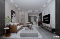 轻奢现代-150㎡-三居室-紫郡府