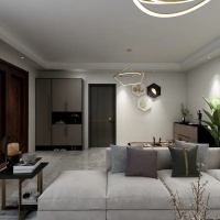 116平的现代简约风装修案例, 颜色和软装的搭配真美 