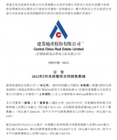 建业地产前5月物业销售额110.67亿 同比减少48.6%