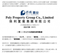 保利置业前5月合同销售额约107亿元 同比减少49%