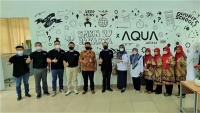 AQUA印尼销额同比增61% 向多所学校捐赠