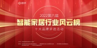 重塑品牌力量，见证行业蜕变！2022第六届智能家居行业风云榜十大品牌评选正式启动！