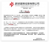 银城国际控股前10月合约销售额同比减少51.68% 单月同比减少2.4%