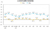 北京统计局：10月居民消费价格总指数同比上涨1.5% 居住同比上涨0.5%