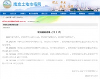 南京今年首轮集中供地诞生7年内最贵地王 热门地块53秒“触顶”