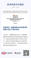定制快讯｜皇朝家居2022年度净利润预计同比下降7600万