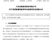 大亚圣象拟斥资21亿元新建铝板带和电池箔项目