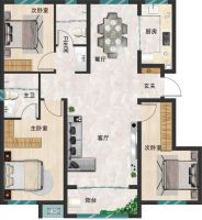 宏宇壹号公馆 三居室户型图亮相