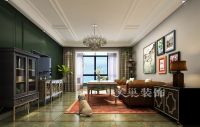 郑州恒大城129平精装修家具定制方案 混搭格调的复古氛围感