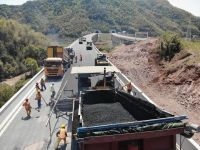 航拍杭绍台高速建设工地:好天气 施工忙