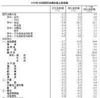 统计局：3月份CPI同比上涨4.3% 居住价格同比下降0.3%