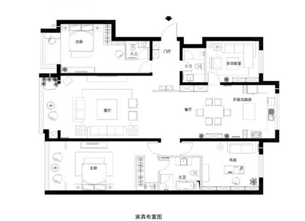 老山西街27号院200平完美家装简欧风格