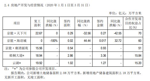 京能置业：一季度营收8223万元 净亏损798万元-中国网地产