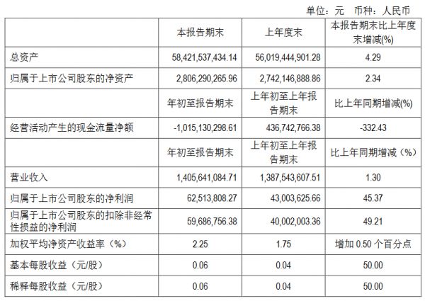 鲁商发展：一季度归属股东净利润6251.38万元 同比增45.37%-中国网地产