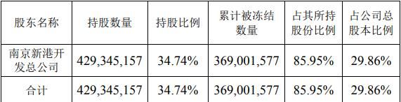 南京高科：南京新港所持6000万股股份被司法冻结-中国网地产