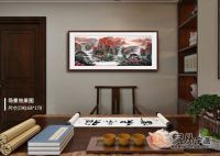 国画山水典雅秀丽 这样的书房你喜欢吗