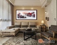 鸿运当头系列山水画 红红火火景色宜人