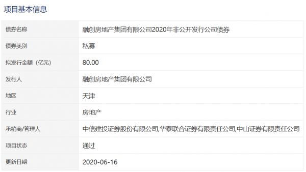 融创房地产80亿元私募获深交所审核通过-中国网地产