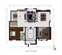 郑州普罗理想国装修效果图 600平新中式雅致独栋别墅
