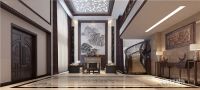 长乐自建别墅装修案例:800㎡新中式,雍容华贵的暖色温馨