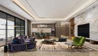 深圳海景大别墅装修-双玺420平软装设计案例  现代奢华风