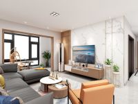 传媒星城120平米四居室现代简约风格