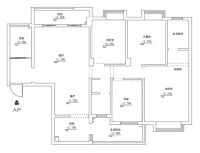 五象茗城125平米四居室新中式风格