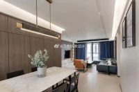 西安150平四居室现代极简设计风格,无主灯吊顶设计很高级