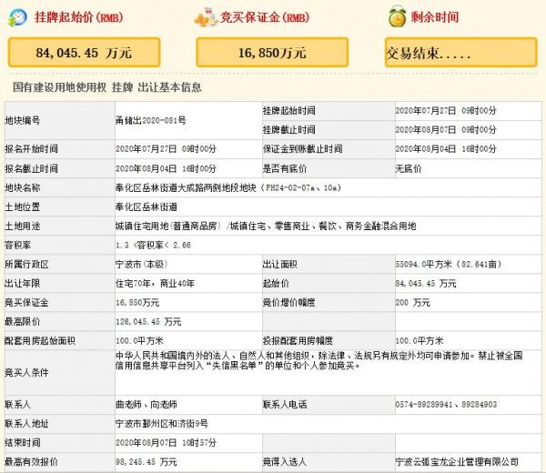 宝龙39.76亿元竞得宁波2宗商住用地-中国网地产