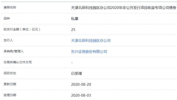 北辰科技园区25亿元公司债券获上交所受理-中国网地产